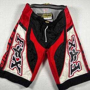 Vintage Y2K Fox Racing 360 Motorcross Padded Shorts Red Black Mens Size 34